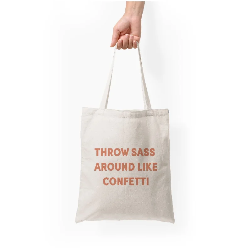 Holiday Attire Sale Throw Sass Around Like Confetti Tote Bag Chic And Affordable Bags – Grab Yours Today