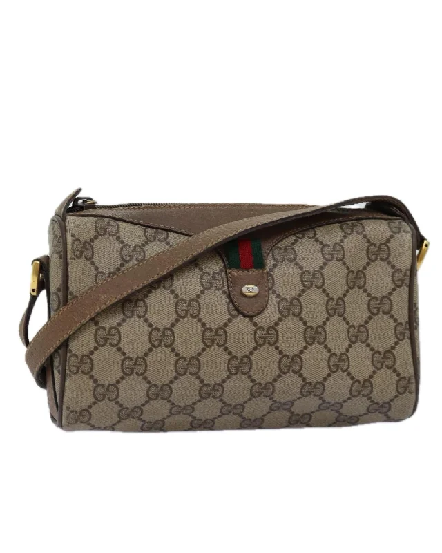 Exclusive Sale Gucci GG Marmont BeigeBrown Canvas Shoulder Bag Premium Handbags At Budget-Friendly Prices