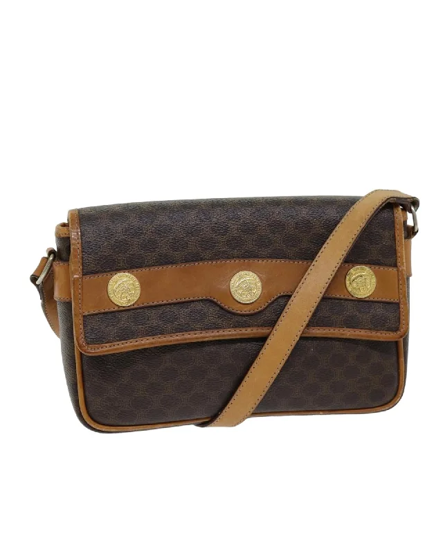 Contemporary Chic Promotions Vintage CELINE Shoulder Bag in Brown Canvas with Leather Trim The Ultimate Handbag Sale – Elegant Styles At Lower Prices Contemporary Chic Promotions Vintage CELINE Shoulder Bag in Brown Canvas with Leather Trim The Ultimate Handbag Sale – Elegant Styles At Lower Prices