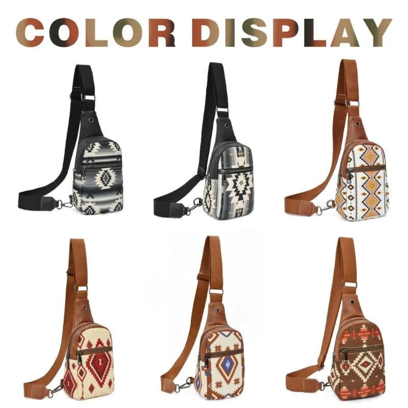 New Styles Just In Wholesale Bohemian Ethnic Style Multi-zipper Canvas Shoulder Bags Elegant Purses At Clearance Prices