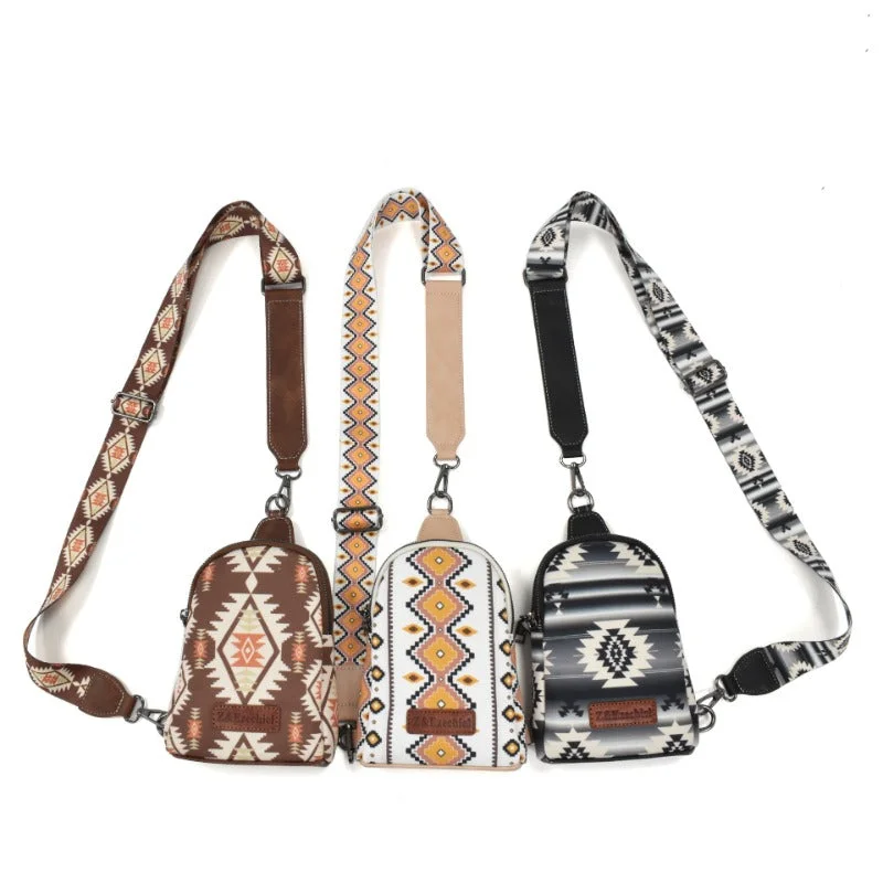 Flash Sales Wholesale Bohemian Ethnic Style Retro Zipper Canvas Shoulder Strap Shoulder Bags Seasonal Sale On Trendy Handbags