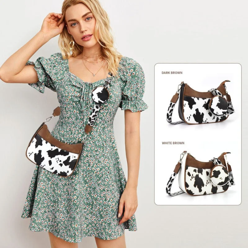 Quick Grab Deals Wholesale Cow Solid Color Webbing Adjustable Shoulder Strap Large Capacity Shoulder Bags High-End Bags, Low-End Prices