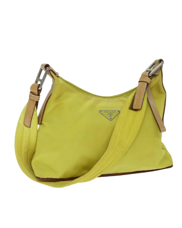 Luxury Fashion PRADA Vintage Nylon Shoulder Bag Yellow Affordable Luxury – Exclusive Savings On Premium Bags