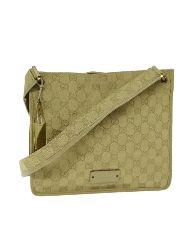 Seasonal Picks Gucci GG Canvas Shoulder Bag Beige Premium Handbags At Budget-Friendly Prices