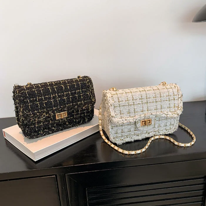 Seasonal Fashion Wholesale Woven Fashion Chain Fabric Handheld Shoulder Crossbody Bag Upgrade Your Look With Our Exclusive Bag Deals