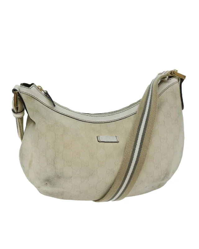Luxury Bags On Sale Gucci GG Canvas Shoulder Bag Beige Everyday Handbags At Wallet-Friendly Prices