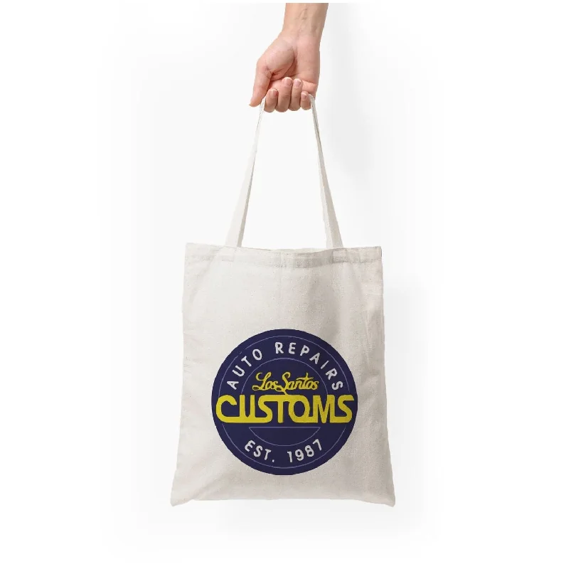 Season Sale Los Santos Customs - Video Game Tote Bag Shop Stylish Bags At Unbeatable Prices Season Sale Los Santos Customs - Video Game Tote Bag Shop Stylish Bags At Unbeatable Prices