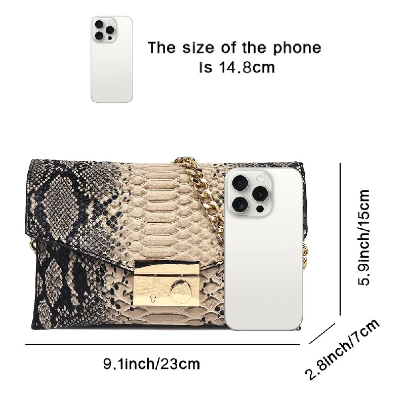 Must Haves Wholesale Vintage Underarm Chain Flap Snake-print Shoulder Bag Must-Have Bags, Big Discounts Must Haves Wholesale Vintage Underarm Chain Flap Snake-print Shoulder Bag Must-Have Bags, Big Discounts