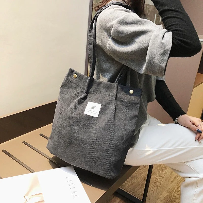 Imeless Style Wholesale Large Capacity Corduroy Shopping Bag Cloth Bag Don't Miss Out – Shop Fashionable Bags At Special Rates