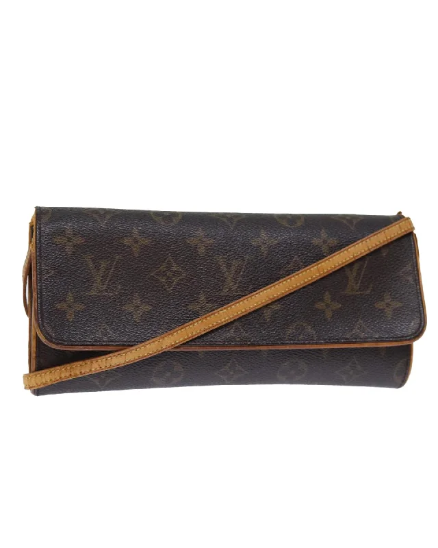 Durable Fashion Picks LOUIS VUITTON Pochette Accessoires Monogram Canvas Shoulder Bag Brown Sleek And Stylish Handbags At Lower Prices