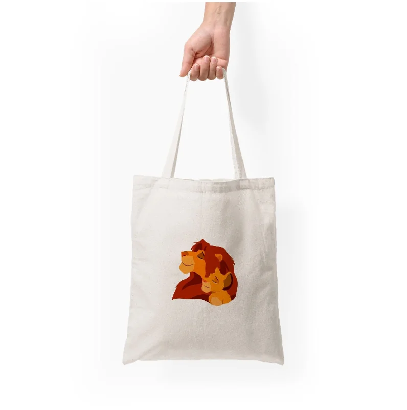 Hot Deals King Lion And Cub Tote Bag Premium Quality Bags, Budget Prices