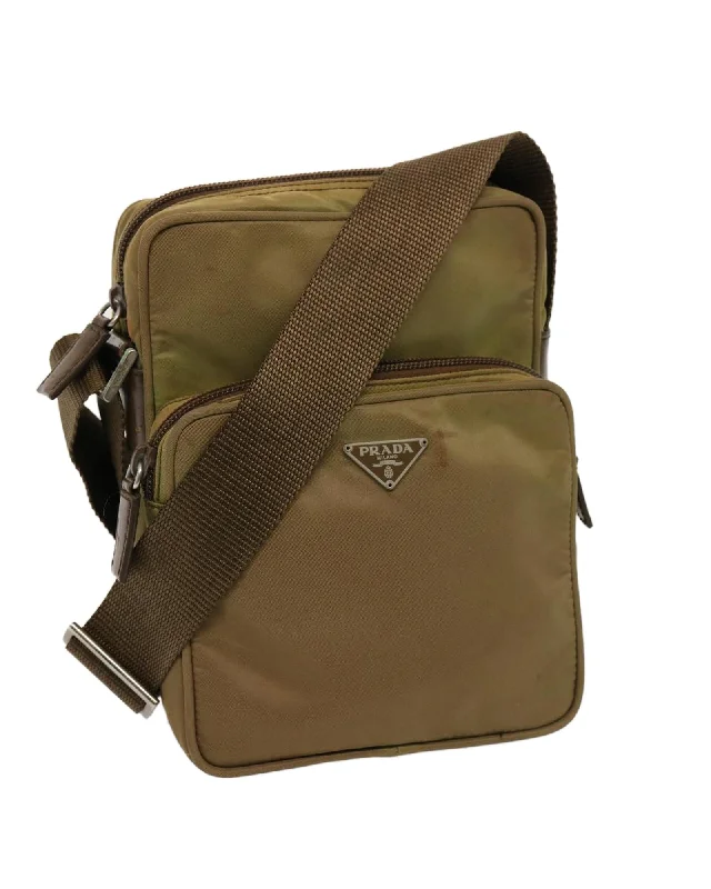 Latest Fashion PRADA Nylon Shoulder Bag Khaki TLABD75573 Designer Bags At Lower Prices Latest Fashion PRADA Nylon Shoulder Bag Khaki TLABD75573 Designer Bags At Lower Prices
