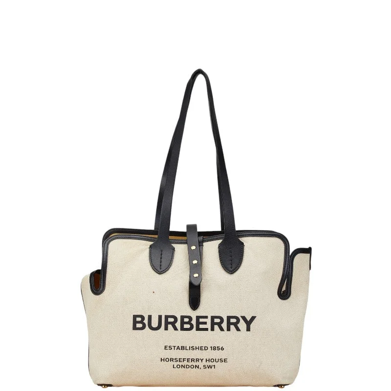 Fashion Forward Burberry Canvas Leather Logo Tote Bag Must-Have Bags, Big Discounts