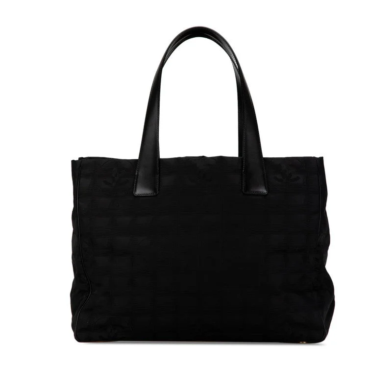 Additional Time-Limited Offers Chanel Nylon Leather Tote Bag Stylish Totes With Special Discounts