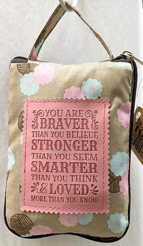 Bold Fashionistas Reuseable Tote Bag - You Are Braver Than You Believe Chic Shoulder Bags At Promotional Rates