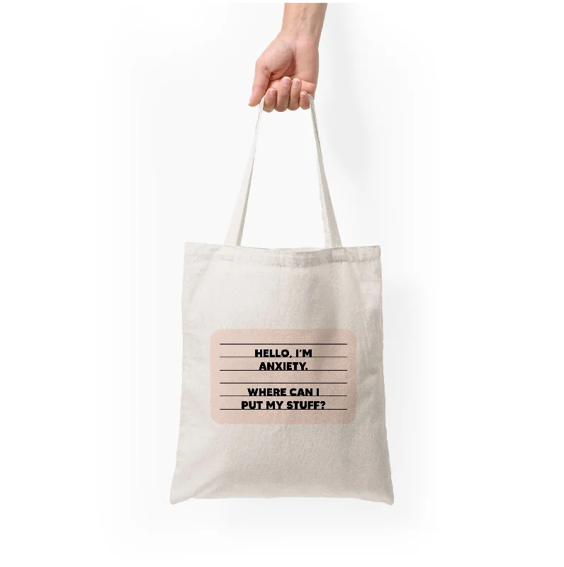 Tote Bag For Office Use Hello I'm Anxiety - Inside Out Tote Bag Upgrade Your Look With Our Bag Sale Tote Bag For Office Use Hello I'm Anxiety - Inside Out Tote Bag Upgrade Your Look With Our Bag Sale