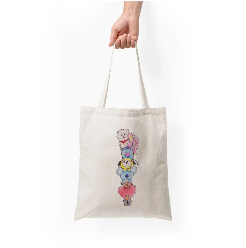 Vintage Bags For Retro And Classic Fashion Lovers K-Pop Band BT21 Drawing Tote Bag Elevate Your Style With Our Handbag Sale Vintage Bags For Retro And Classic Fashion Lovers K-Pop Band BT21 Drawing Tote Bag Elevate Your Style With Our Handbag Sale
