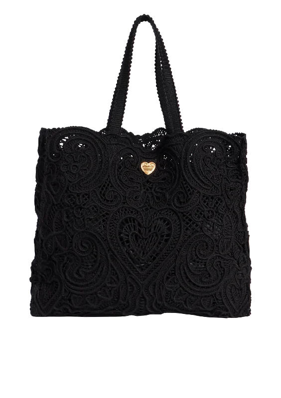 Sophisticated Style Offers MEDIUM BEATRICE CORDONETTO LACE SHOPPER BAG Affordable Elegance, Grab Yours