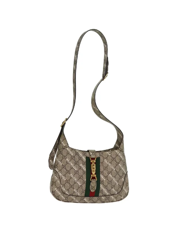 Luxury Bags With Premium Materials And Craftsmanship Gucci Jackie 1961 GG Monogram Canvas Shoulder Bag BeigeEbony Premium Handbags At Unbeatable Markdowns Luxury Bags With Premium Materials And Craftsmanship Gucci Jackie 1961 GG Monogram Canvas Shoulder Bag BeigeEbony Premium Handbags At Unbeatable Markdowns