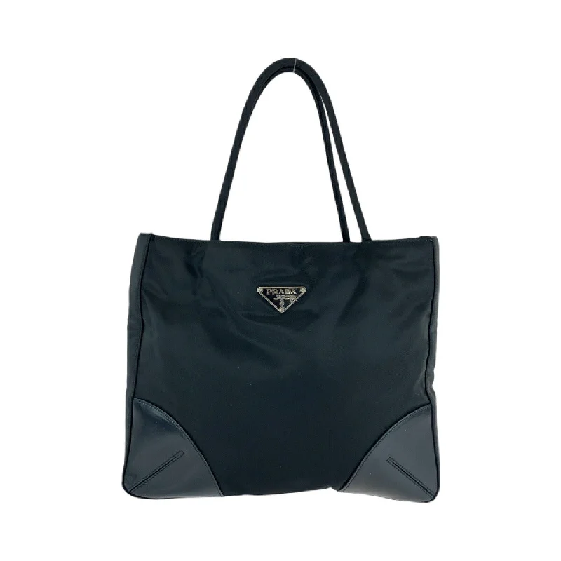 Classy Style Discounts Prada Nylon Leather Tessuto Logo Tote Bag Limited-Stock Bag Clearance – Grab Your Favorite Now