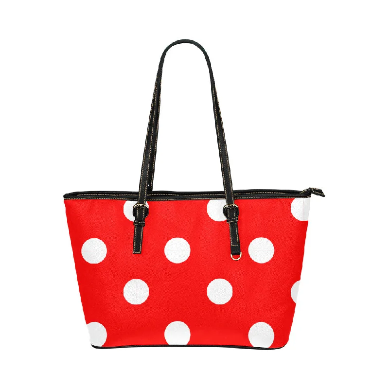 The Latest Fashion Trends Red With White Polka Dots Leather Tote Bag Stylish Handbags At Unbeatable Discounts The Latest Fashion Trends Red With White Polka Dots Leather Tote Bag Stylish Handbags At Unbeatable Discounts