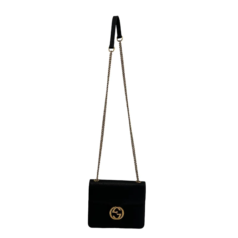 GUCCI/Cross Body Bag/Leather/BLK/Interlocking Leather Handbag Stylish And Functional Bags Now At Reduced Rates GUCCI/Cross Body Bag/Leather/BLK/Interlocking Leather Handbag Stylish And Functional Bags Now At Reduced Rates