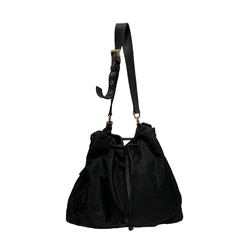 PRADA/Hand Bag/Nylon/BLK/DRAWSTRING HANDBAG Luxury Bags, Budget Prices