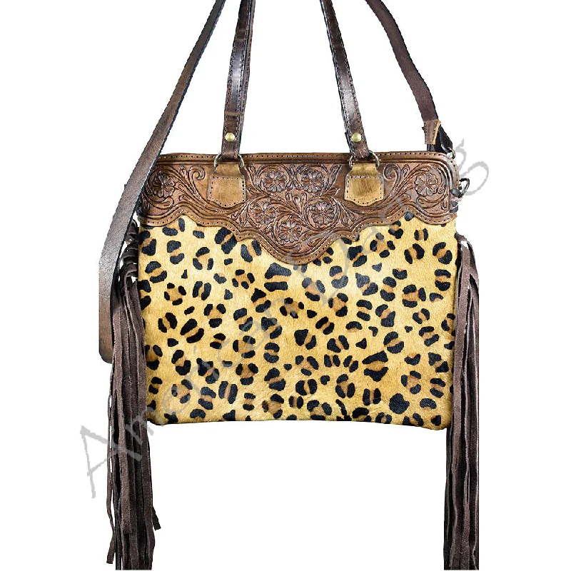 American Darling Conceal Carry Cheetah Fringe Handbag Trendy Purses At Exclusive Promotional Rates