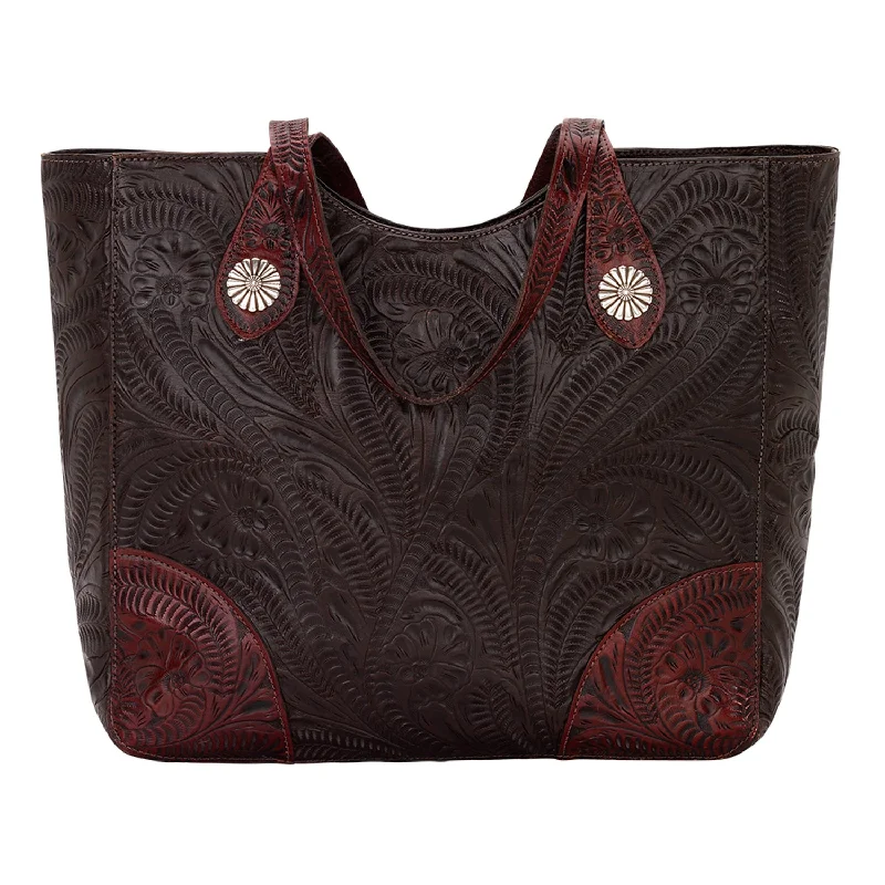 American West Womens Annies Secret Zip Chocolate Brown Leather Tote Bag Classic And Modern Handbags Now More Affordable American West Womens Annies Secret Zip Chocolate Brown Leather Tote Bag Classic And Modern Handbags Now More Affordable
