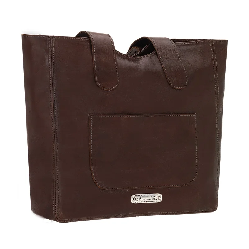American West Womens Mohave Canyon Dark Brown Leather Tote Bag Fashionable Crossbody Bags At Special Offers American West Womens Mohave Canyon Dark Brown Leather Tote Bag Fashionable Crossbody Bags At Special Offers