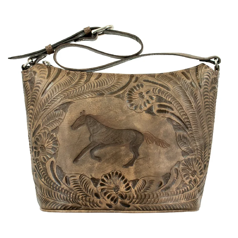 American West Womens Hitchin Post Zip Top Distressed Charcoal Leather Tote Bag Timeless Handbags Now At Special Discounts