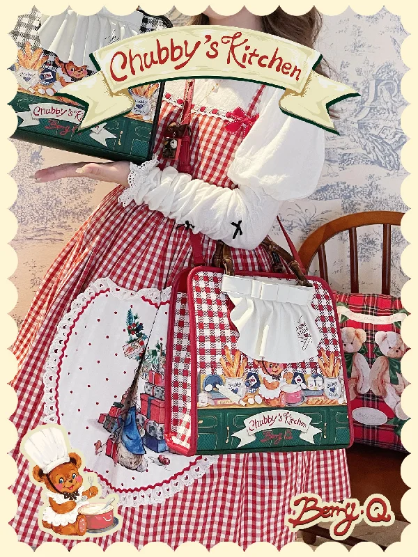 BerryQ~Sweet Lolita Handmade Handbags Plaid Print Multicolors Stylish Totes, Special Discounts