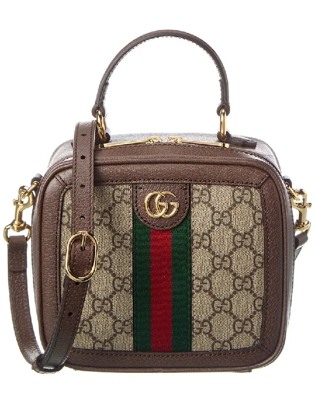 Gucci Ophidia Mini Gg Supreme Canvas & Leather Top Handle Bag Chic Shoulder Bags At Promotional Rates Gucci Ophidia Mini Gg Supreme Canvas & Leather Top Handle Bag Chic Shoulder Bags At Promotional Rates