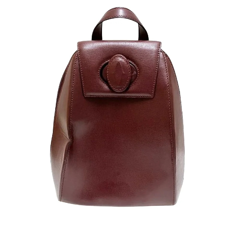 Cartier Must Line  Leather Backpack Bag (Pre-Owned) Trendy Purses, Limited Offer