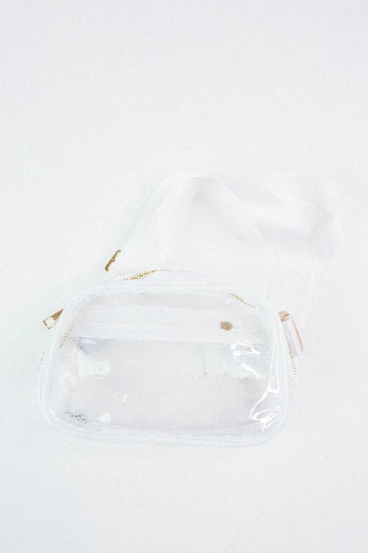 Trendsetter Clear Fanny Pack, White Luxury Bags, Budget Prices