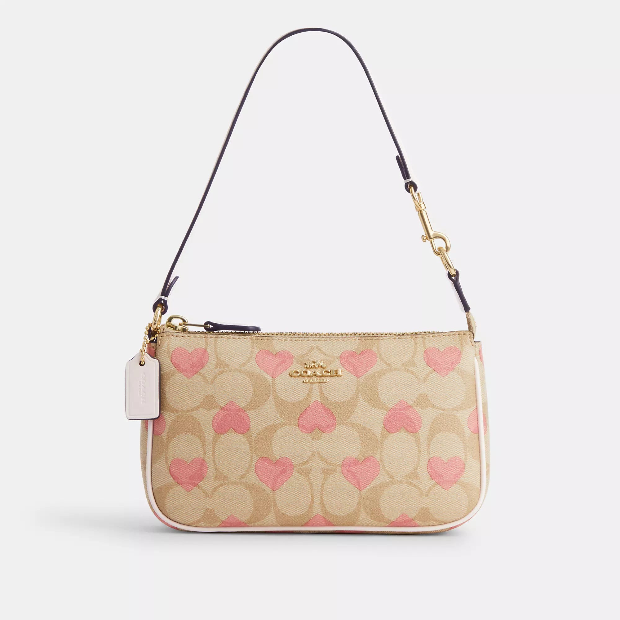 Coach Outlet Nolita 19 In Signature Canvas With Heart Print Premium Bags At Special Prices
