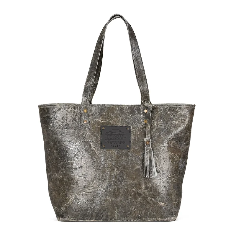 Corral Womens D1288 Dark Olive Leather 5 Liter Distressed Tote Bag 1 BG Carry Elegance For Less – Best Bag Deals Here