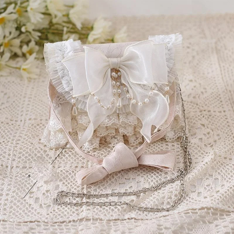Xiaogui~Elegant Lolita Handbag Ivory Tea Party Lolita Bag Trendy Handbags, Limited-Time Sale Xiaogui~Elegant Lolita Handbag Ivory Tea Party Lolita Bag Trendy Handbags, Limited-Time Sale