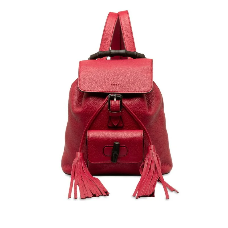 Gucci Bamboo Leather Backpack Bag (Pre-Owned) Statement Bags With Exclusive Savings Gucci Bamboo Leather Backpack Bag (Pre-Owned) Statement Bags With Exclusive Savings