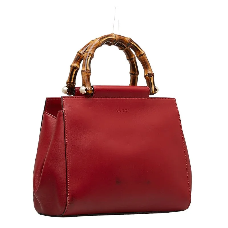 Gucci Bamboo Nime Fair Handbag 453767 Red Leather Gucci Must-Have Bags With Big Savings Gucci Bamboo Nime Fair Handbag 453767 Red Leather Gucci Must-Have Bags With Big Savings