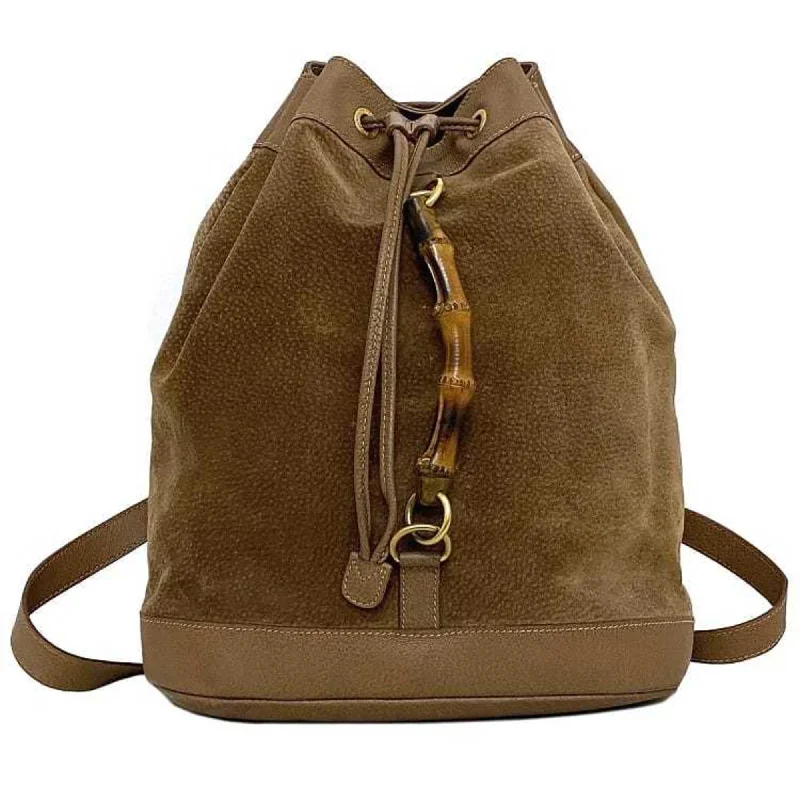 Gucci Bamboo Suede Backpack Bag (Pre-Owned) Trendy And Timeless Handbags Now On Sale Gucci Bamboo Suede Backpack Bag (Pre-Owned) Trendy And Timeless Handbags Now On Sale