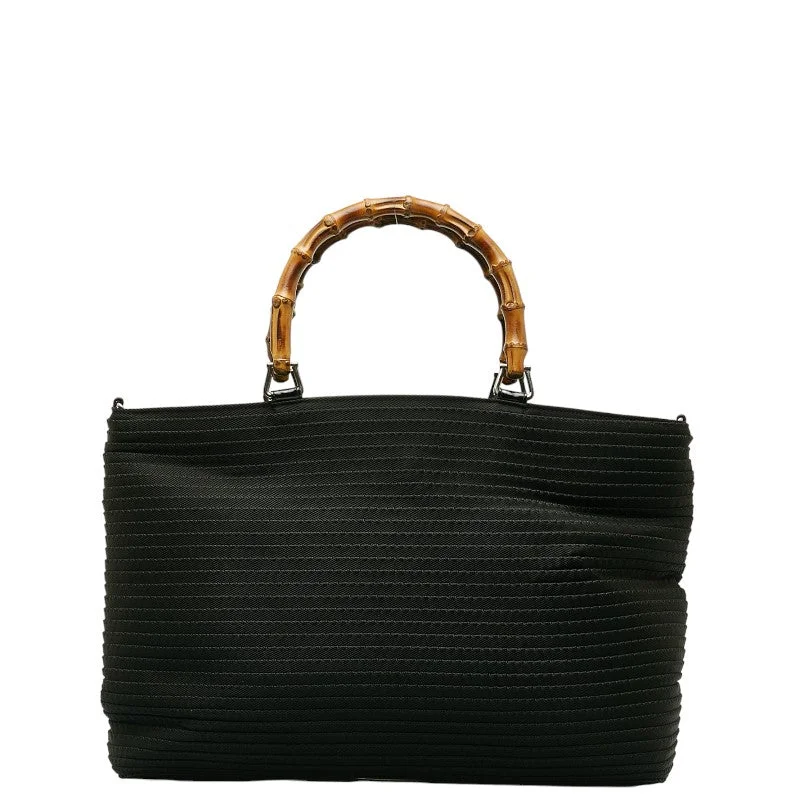 GUCCI Gucci Bambu 002 2058 Handbag Nylon/Laser Black Ladies Gucci Trendy & Timeless Bags, Now On Sale GUCCI Gucci Bambu 002 2058 Handbag Nylon/Laser Black Ladies Gucci Trendy & Timeless Bags, Now On Sale