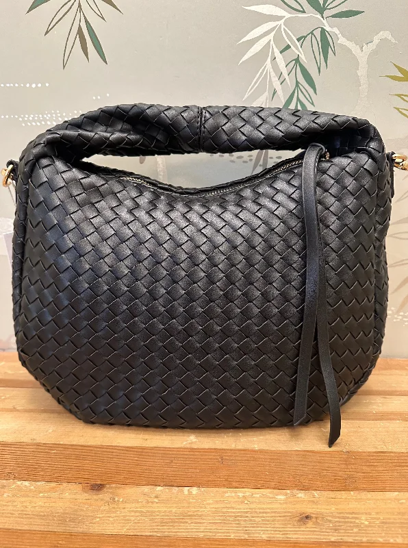 Hailey Woven Handbag Black Classic Bags, Exclusive Deals