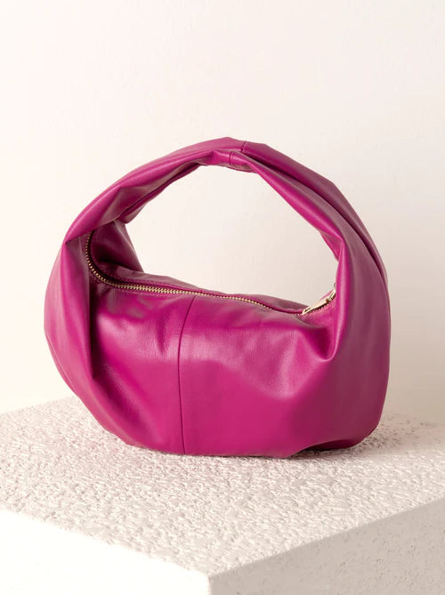Eva Milano Mini Hobo, Magenta Flash Sale On Handbags