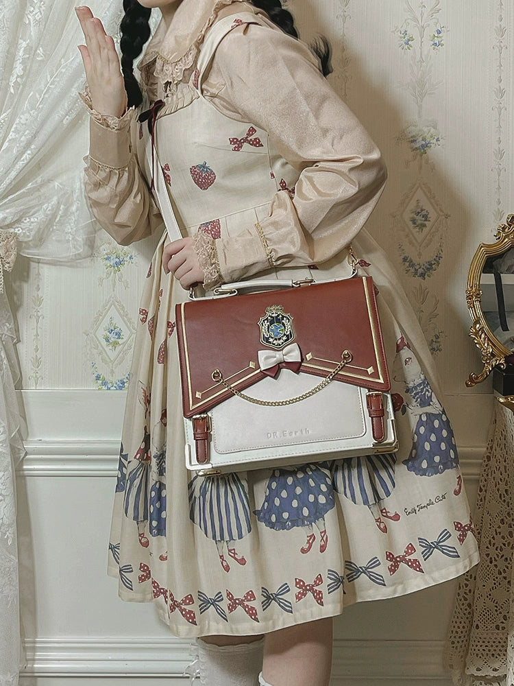 Drdr~Earth Doctor~Retro Lolita Bag Square Shaped PU Handbag Multicolors Premium Bags, Special Prices Drdr~Earth Doctor~Retro Lolita Bag Square Shaped PU Handbag Multicolors Premium Bags, Special Prices