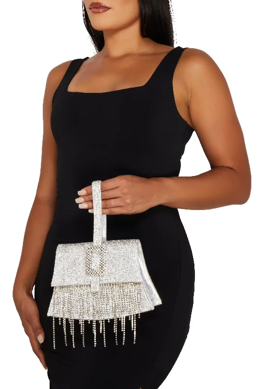 Rhinestone Fringe Handbag Don't Miss Out – Shop Fashionable Bags At Special Rates