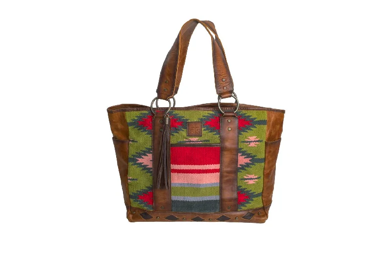 STS Ranchwear Womens Baja Dreams Large Multi-Color Leather Tote Bag Don't Miss Out – Shop Fashionable Bags At Special Rates
