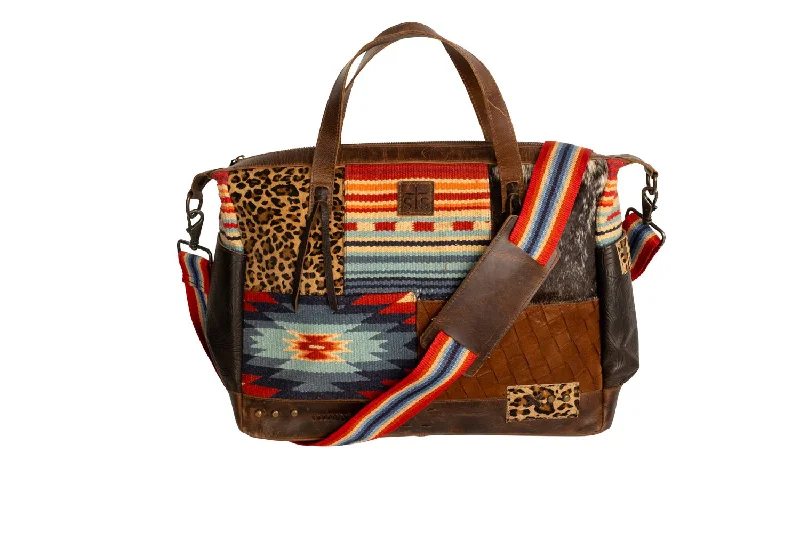 STS Ranchwear Womens Chaynee Mountain Amelia Multi-Color Leather Tote Bag Everyday Handbags At Wallet-Friendly Prices