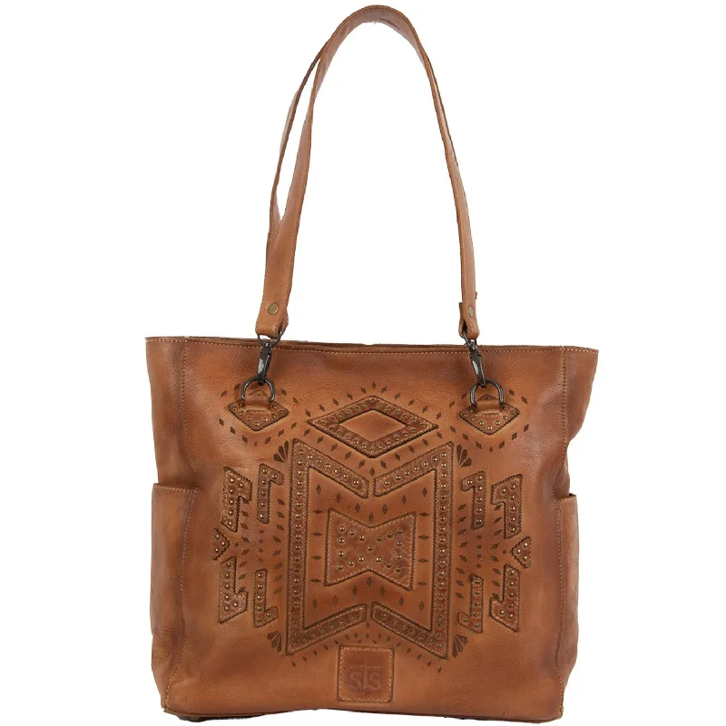 STS Ranchwear Womens Wayfarer Veg-Tan Leather Tote Bag Huge Handbag Markdowns – Update Your Collection Now