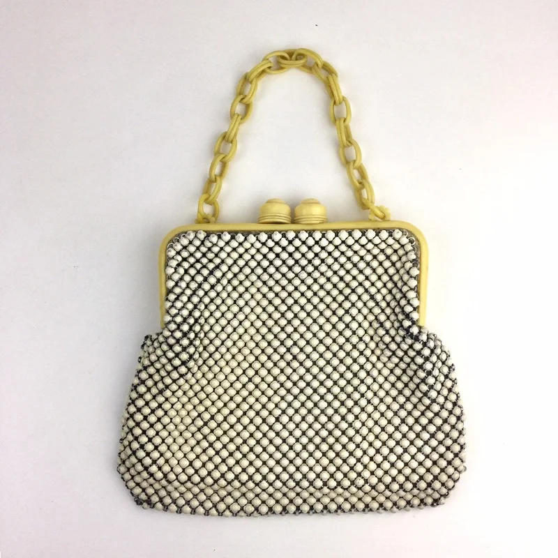 Vintage 1940s White & Cream Enamel Alumesh Handbag, Whiting and Davis Chic Bags, Shop Now & Save Vintage 1940s White & Cream Enamel Alumesh Handbag, Whiting and Davis Chic Bags, Shop Now & Save